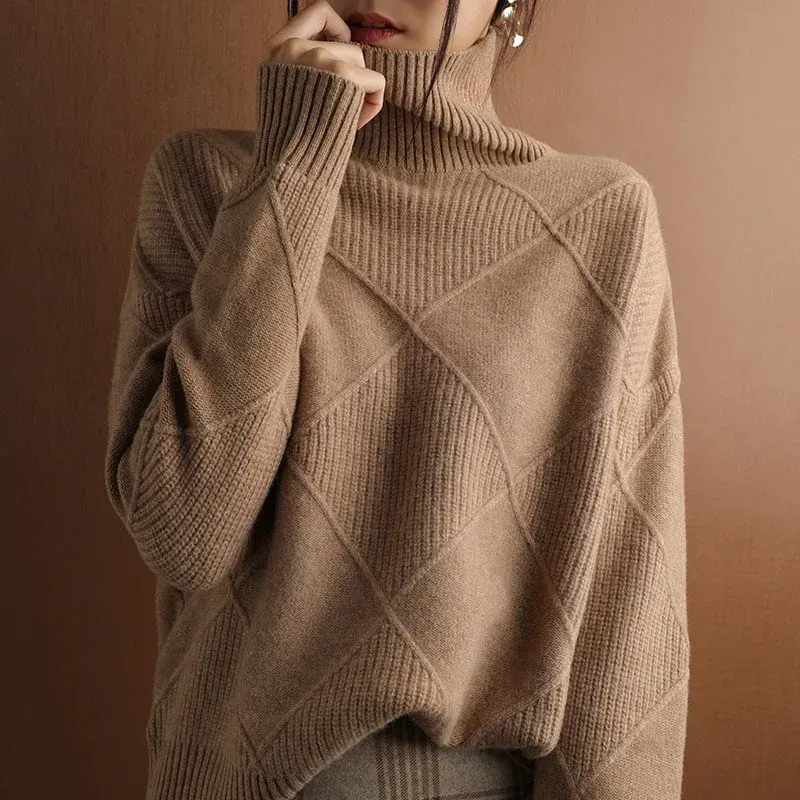 Rollkragenpullover aus Kaschmir für Damen