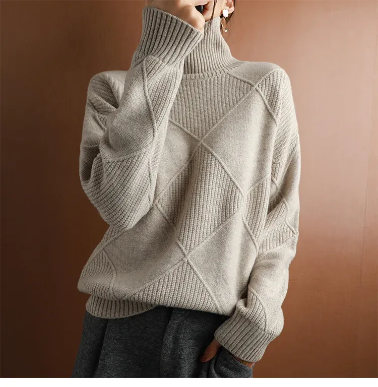 Rollkragenpullover aus Kaschmir für Damen