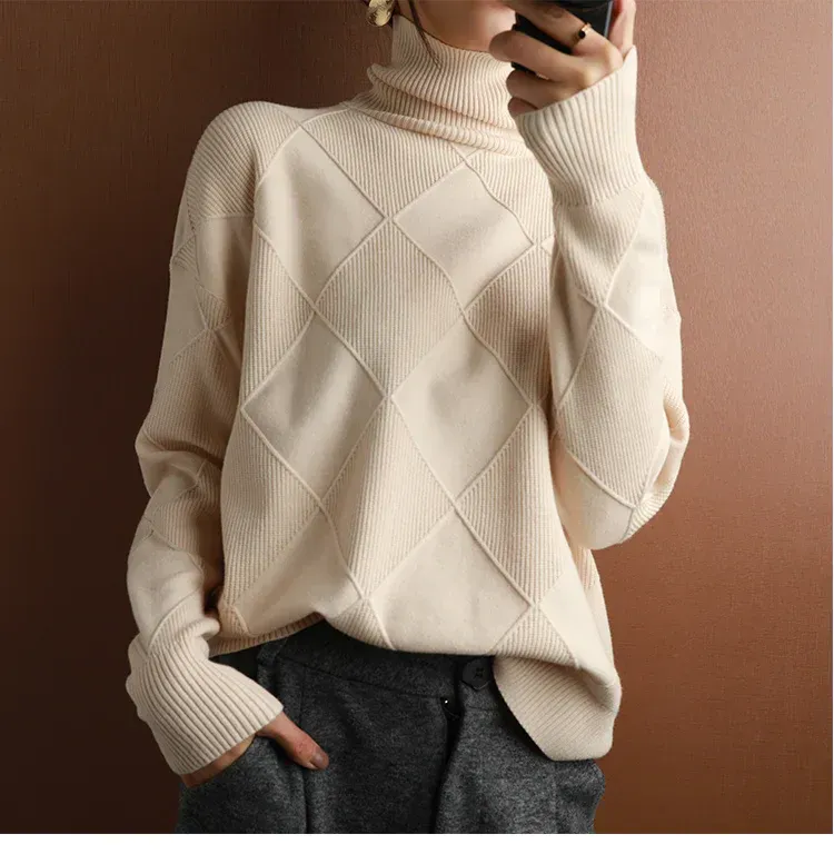 Rollkragenpullover aus Kaschmir für Damen