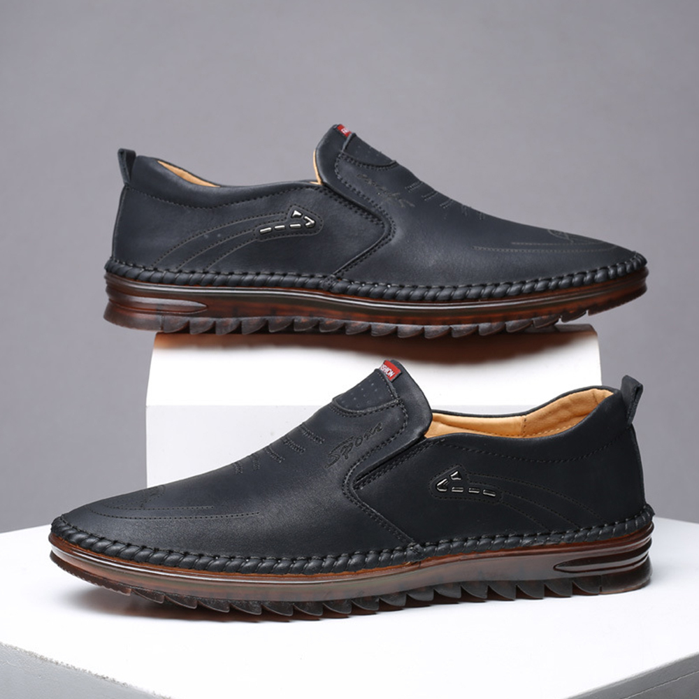 Ahlsentop Handgenähte Slip-On-Schuhe für Herren im neuen Stil mit weicher Sohle