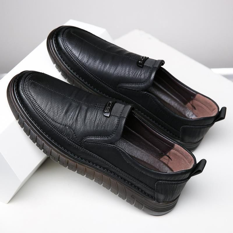 AHLSENTOP Neue Herren-Slip-on-Freizeitschuhe aus Leder