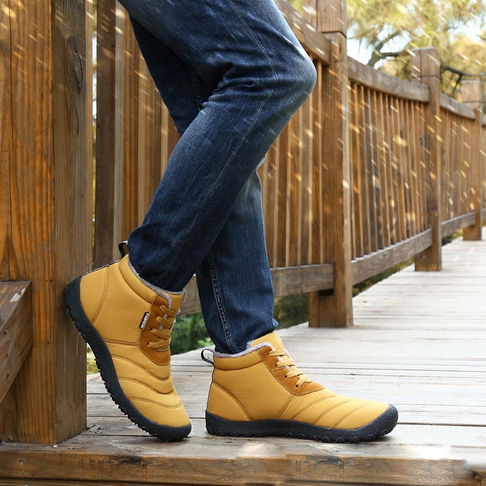 Ahlswetop Schnür-High-Top-wasserdichte Outdoor-Sport-Schneestiefel für Herren und Damen