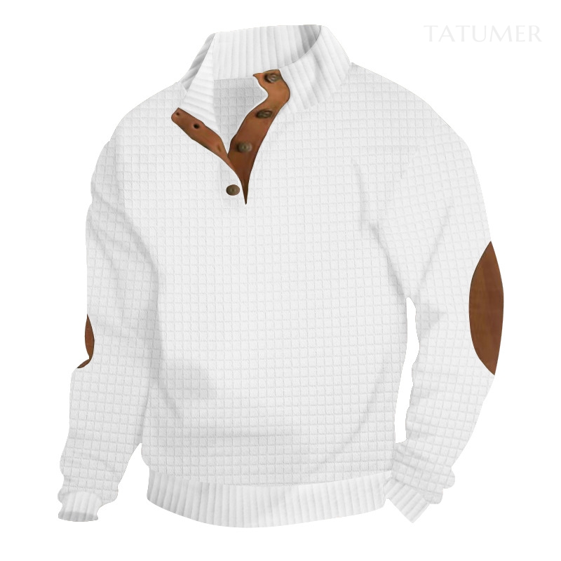 🔥Top Pick🔥Men's Outdoor Casual Stand Cashmere Collar Long Sleeve Hoodie