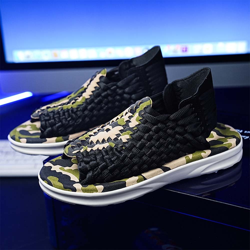 Ahlsentop Neue atmungsaktive gewebte Strandsandalen für Herren