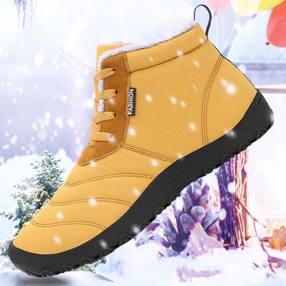 Ahlswetop Schnür-High-Top-wasserdichte Outdoor-Sport-Schneestiefel für Herren und Damen