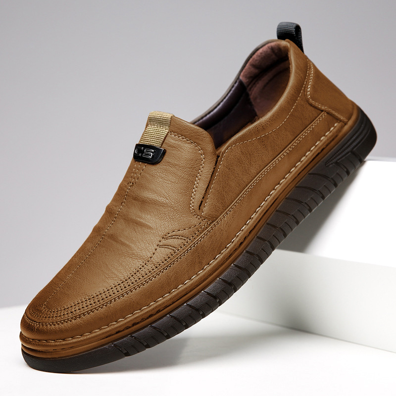 AHLSENTOP Neue Herren-Slip-on-Freizeitschuhe aus Leder
