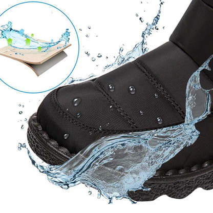 Ahlsentop Wasserdichte Damen-Schneestiefel mit Klettverschluss