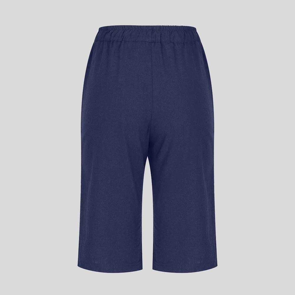 AHLSENTOP™ Lockere Sommerhose für Damen mit Kordelzug aus Baumwolle und Leinen