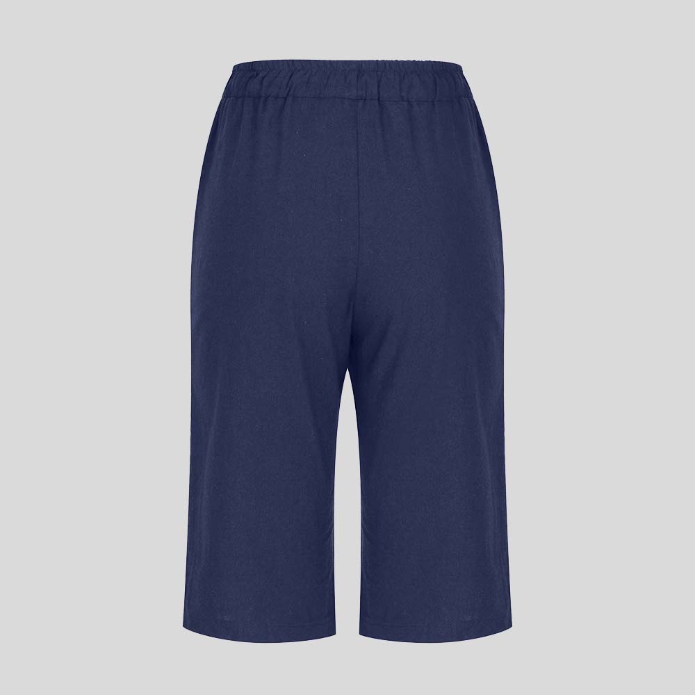 AHLSENTOP™ Lockere Sommerhose für Damen mit Kordelzug aus Baumwolle und Leinen