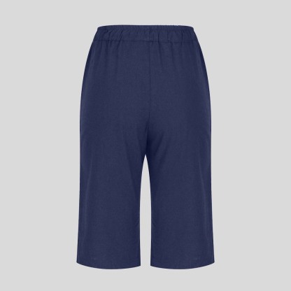 AHLSENTOP™ Lockere Sommerhose für Damen mit Kordelzug aus Baumwolle und Leinen