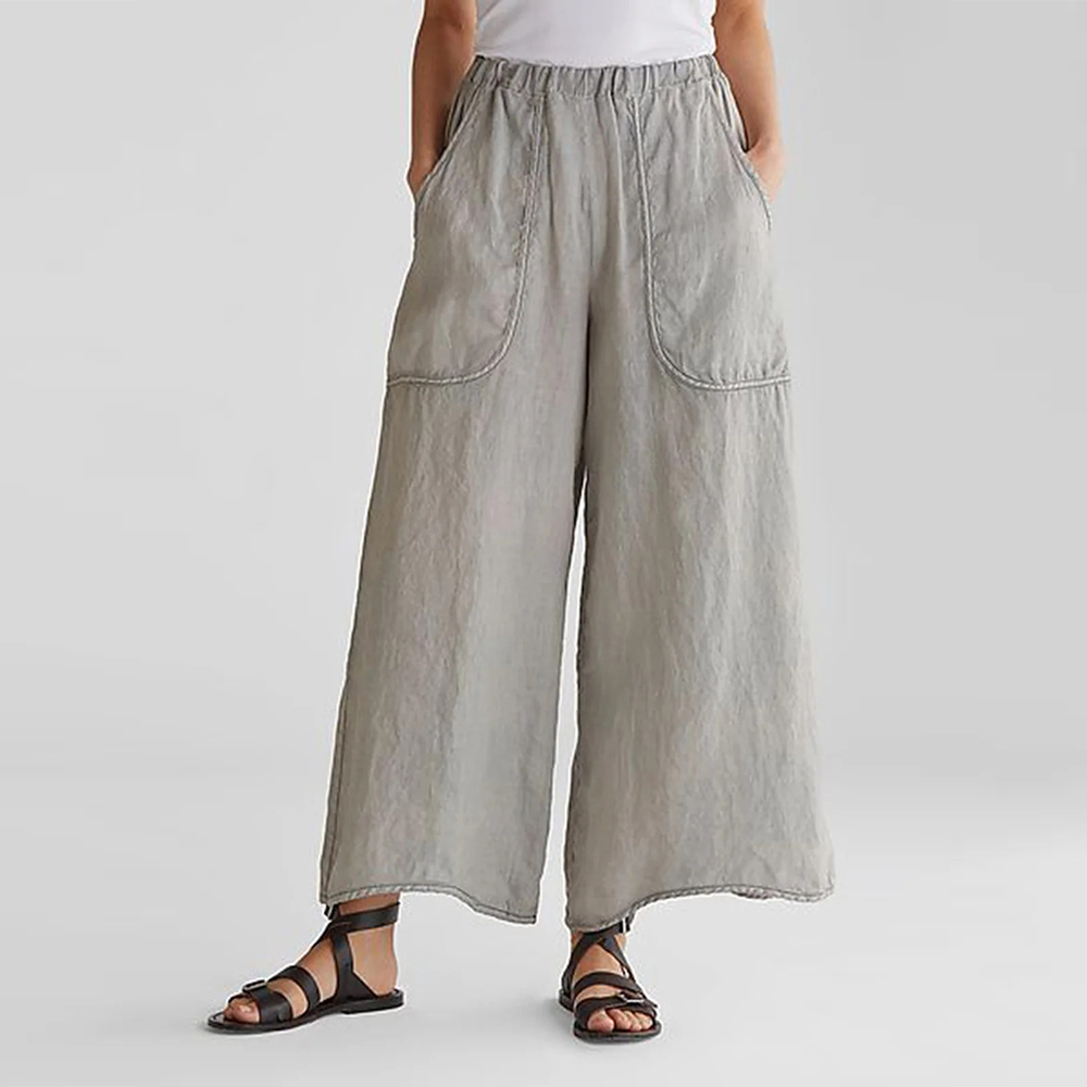 AHLSENTOP Lockere Freizeithose für Damen im Sommer mit Taschen