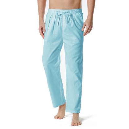 Ahlsentop™ Neue einfarbige, mittelhohe, gerade Nine-Point-Hose für Herren