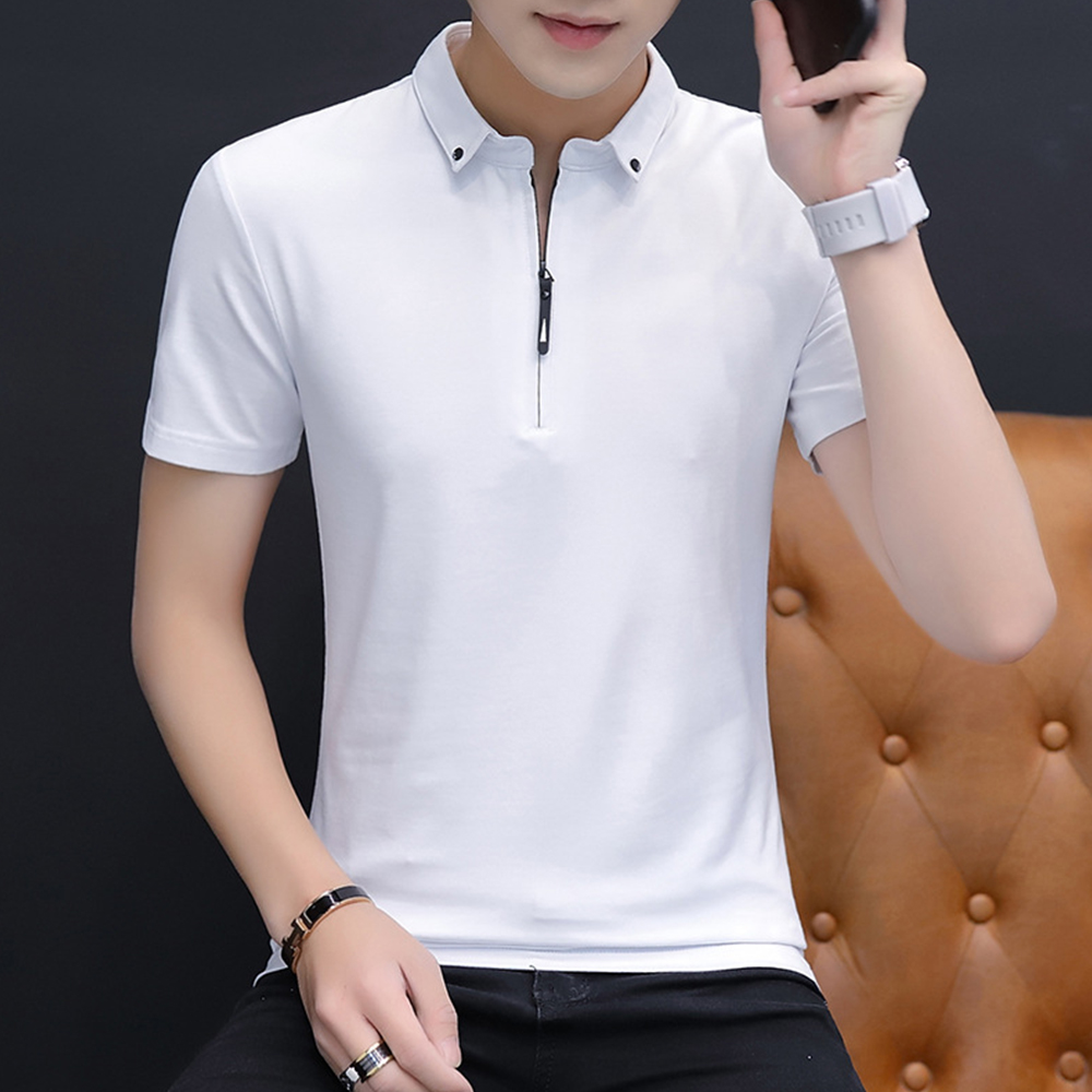 Ahlsentop™ Slim-Fit-Poloshirt für Herren mit Reverskragen und Reißverschluss