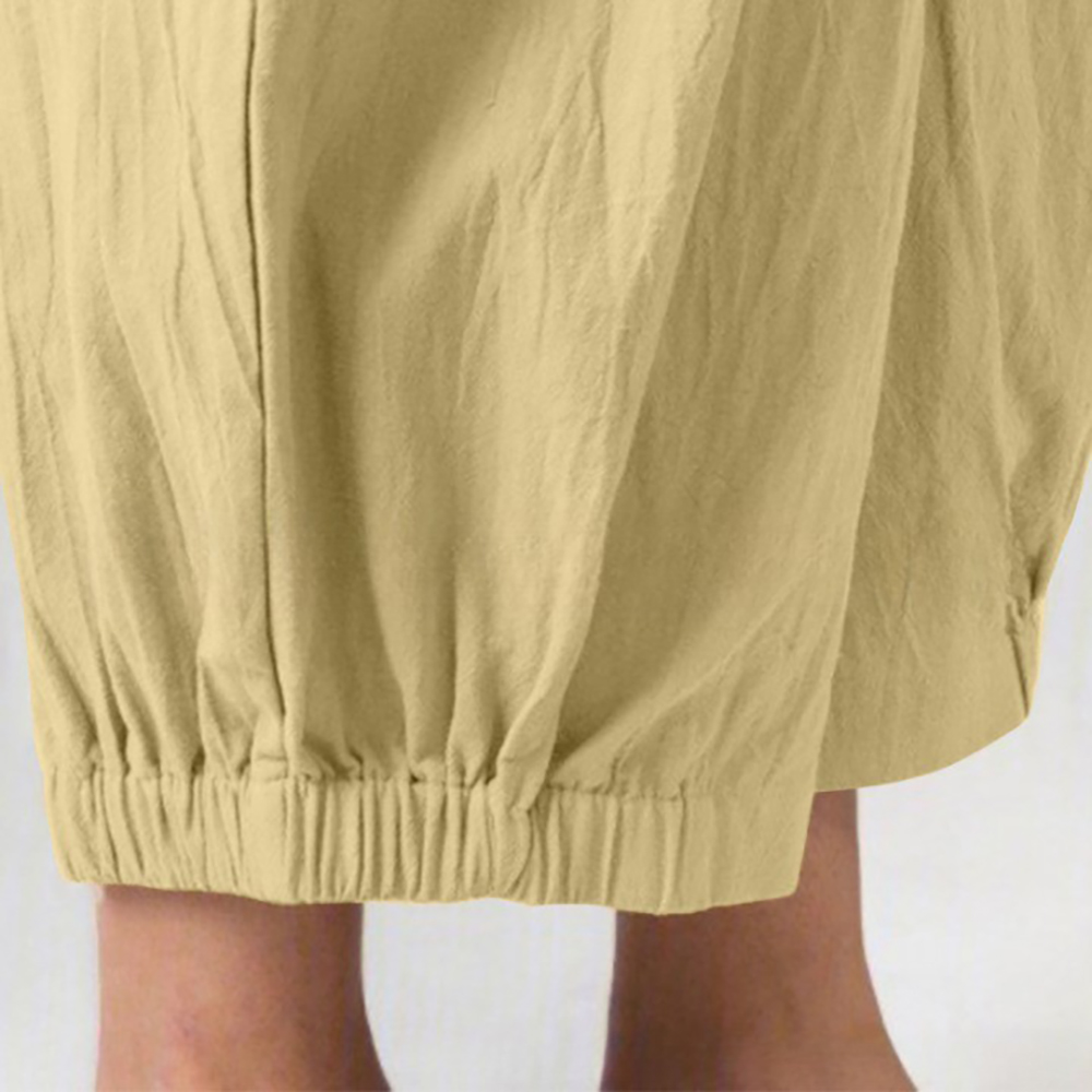 AHLSENTOP Neunte Hose mit hoher Taille und weitem Bein für Damen
