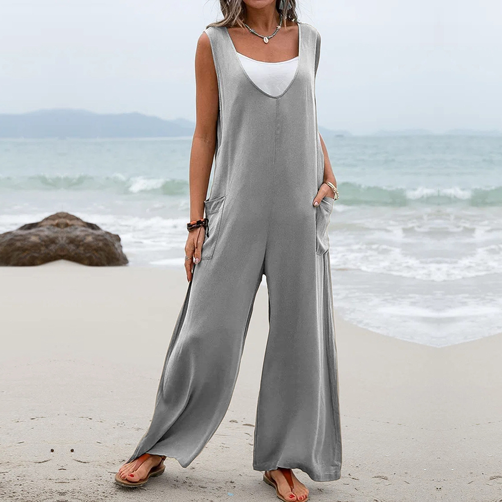 AHLSENTOP™ Ärmelloser, lockerer Sommer-Overall für Damen
