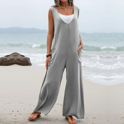 AHLSENTOP™ Ärmelloser, lockerer Sommer-Overall für Damen