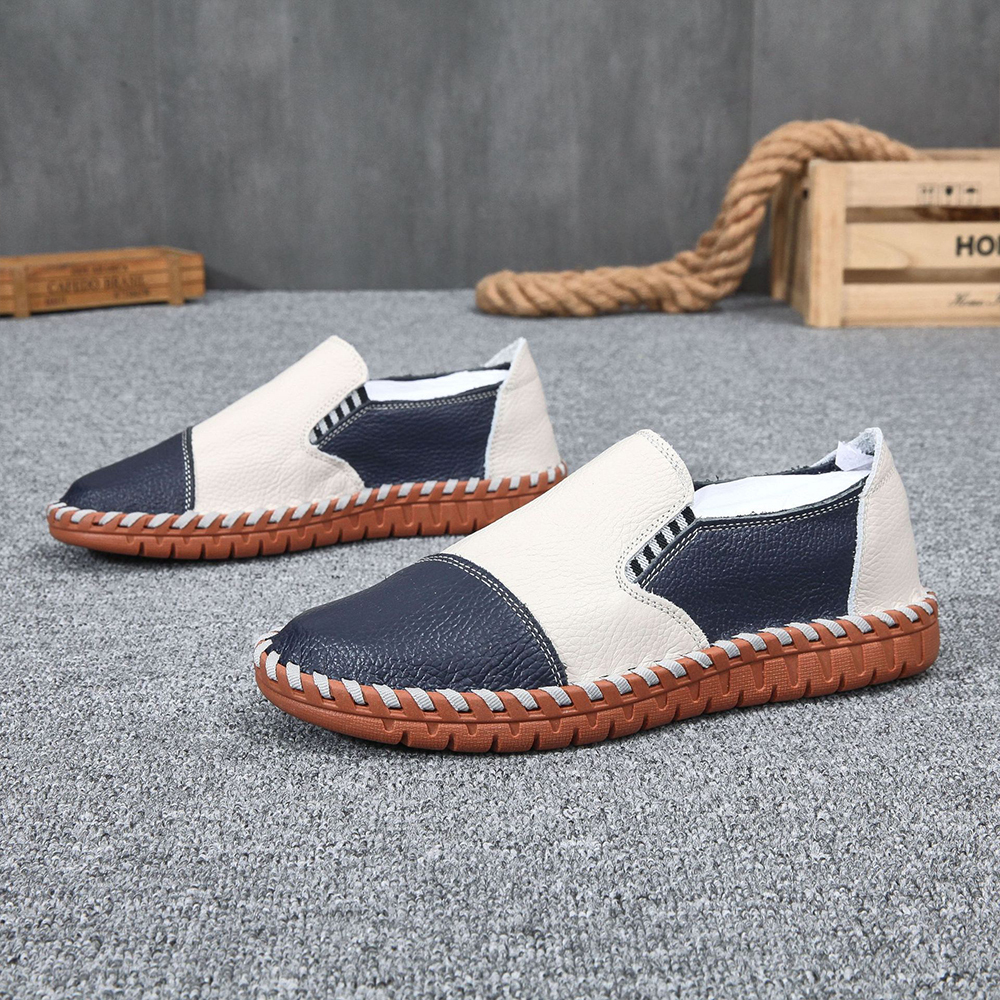 Ahlsentop Handgefertigte Herren-Slipper aus Leder