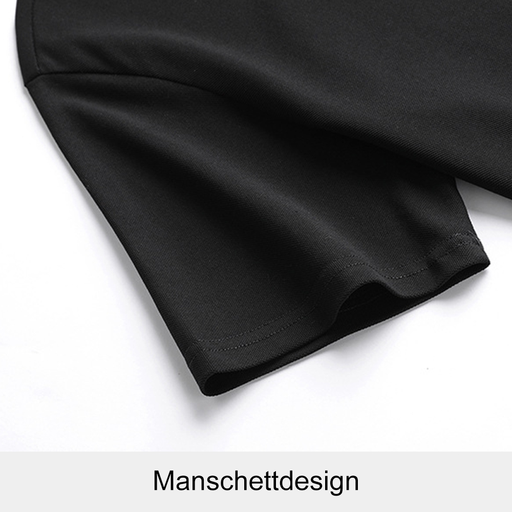 Ahlsentop™ POLO-Shirt für Herren, Revers, einfarbig, Business-Casual, kurze Ärmel