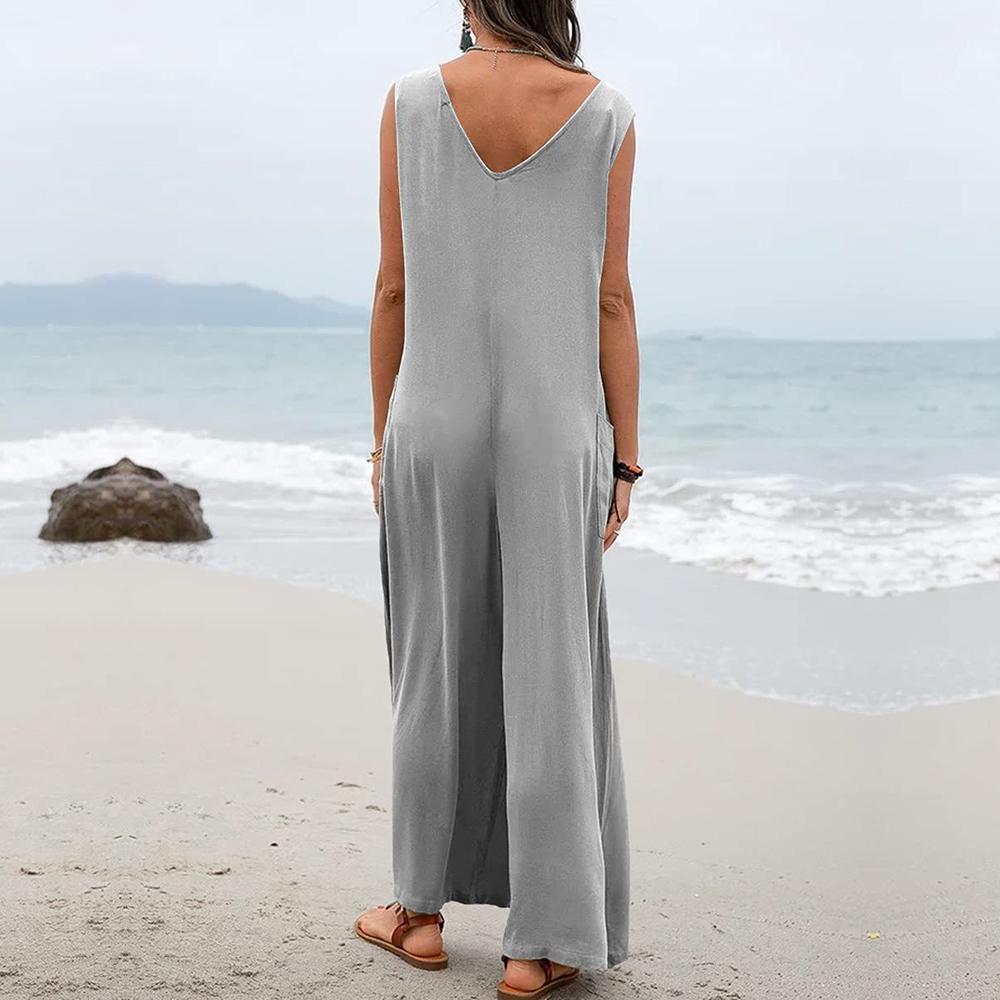 AHLSENTOP™ Ärmelloser, lockerer Sommer-Overall für Damen