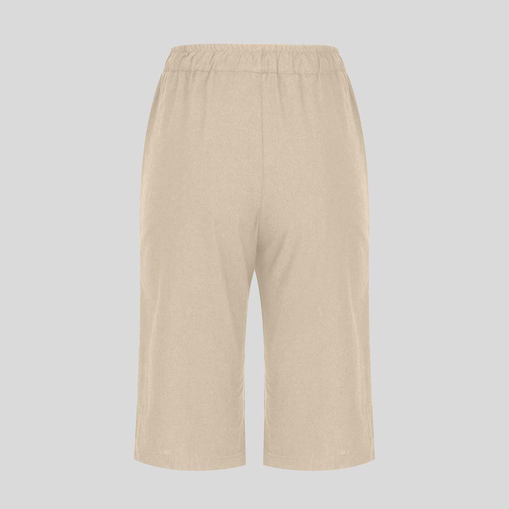 AHLSENTOP™ Lockere Sommerhose für Damen mit Kordelzug aus Baumwolle und Leinen