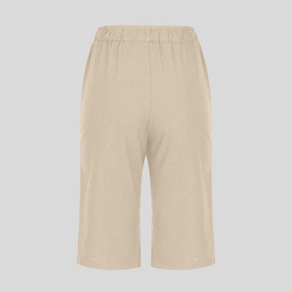AHLSENTOP™ Lockere Sommerhose für Damen mit Kordelzug aus Baumwolle und Leinen