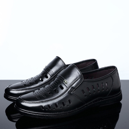 Ahlsentop Sommer-Slip-on-Hohllederschuhe für Herren