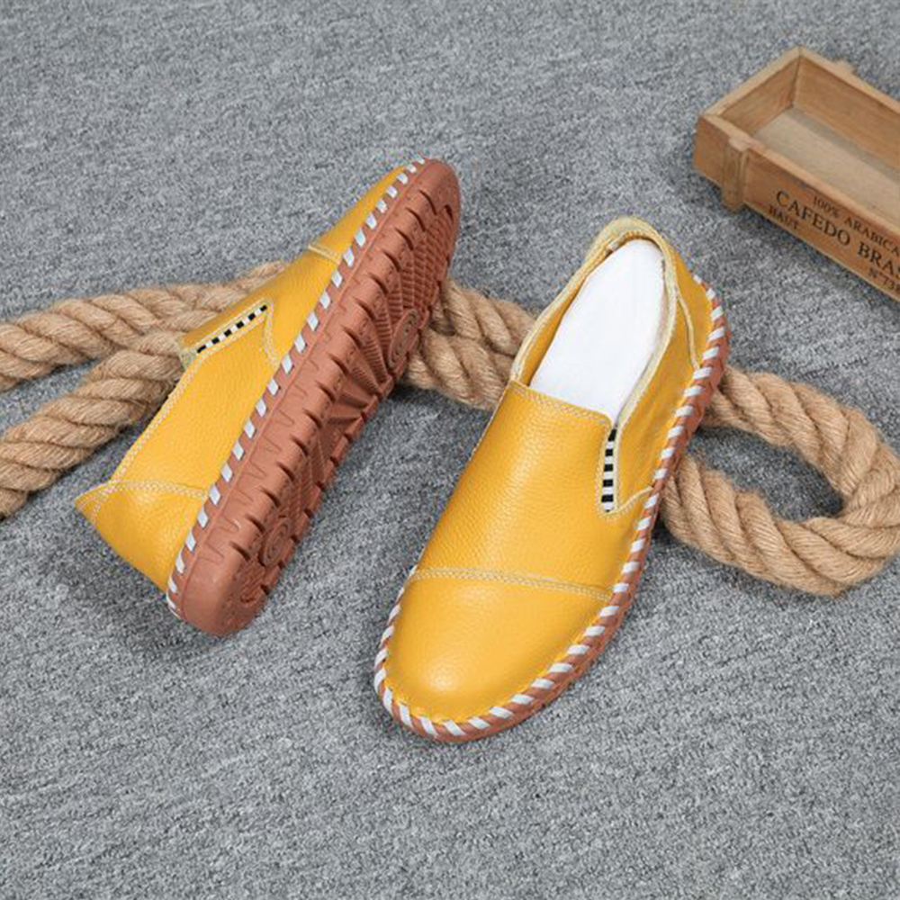 Ahlsentop Handgefertigte Herren-Slipper aus Leder