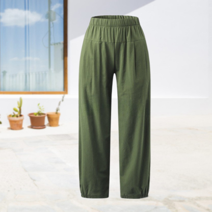 AHLSENTOP Neunte Hose mit hoher Taille und weitem Bein für Damen