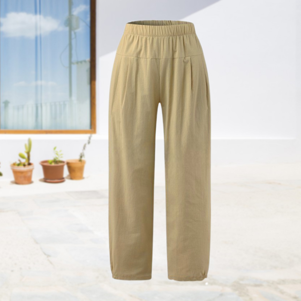 AHLSENTOP Neunte Hose mit hoher Taille und weitem Bein für Damen