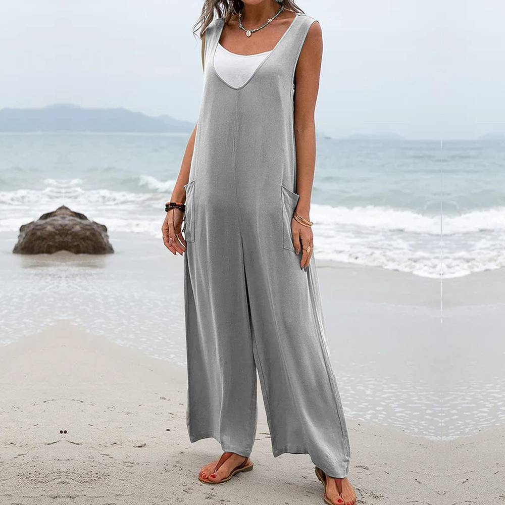 AHLSENTOP™ Ärmelloser, lockerer Sommer-Overall für Damen