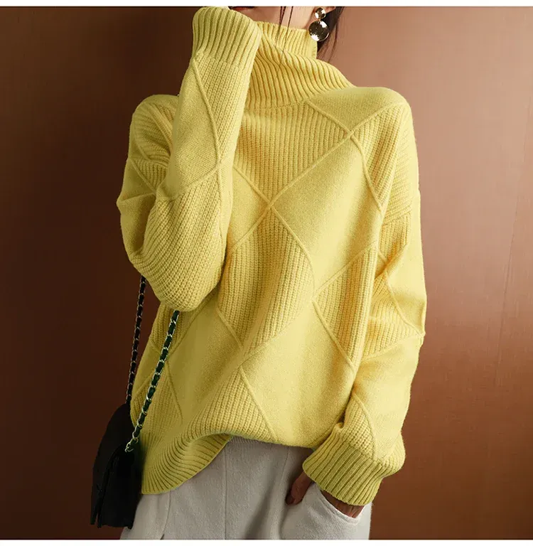 Rollkragenpullover aus Kaschmir für Damen