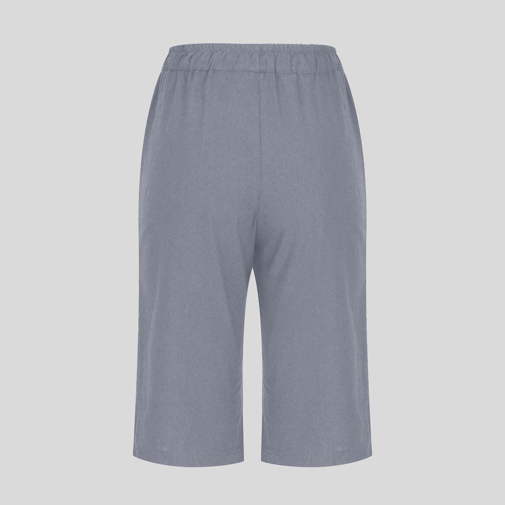 AHLSENTOP™ Lockere Sommerhose für Damen mit Kordelzug aus Baumwolle und Leinen