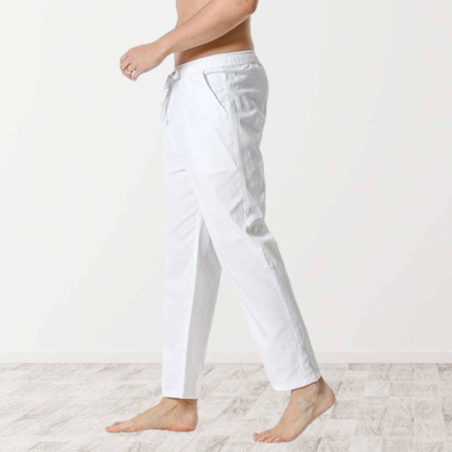 Ahlsentop™ Neue einfarbige, mittelhohe, gerade Nine-Point-Hose für Herren