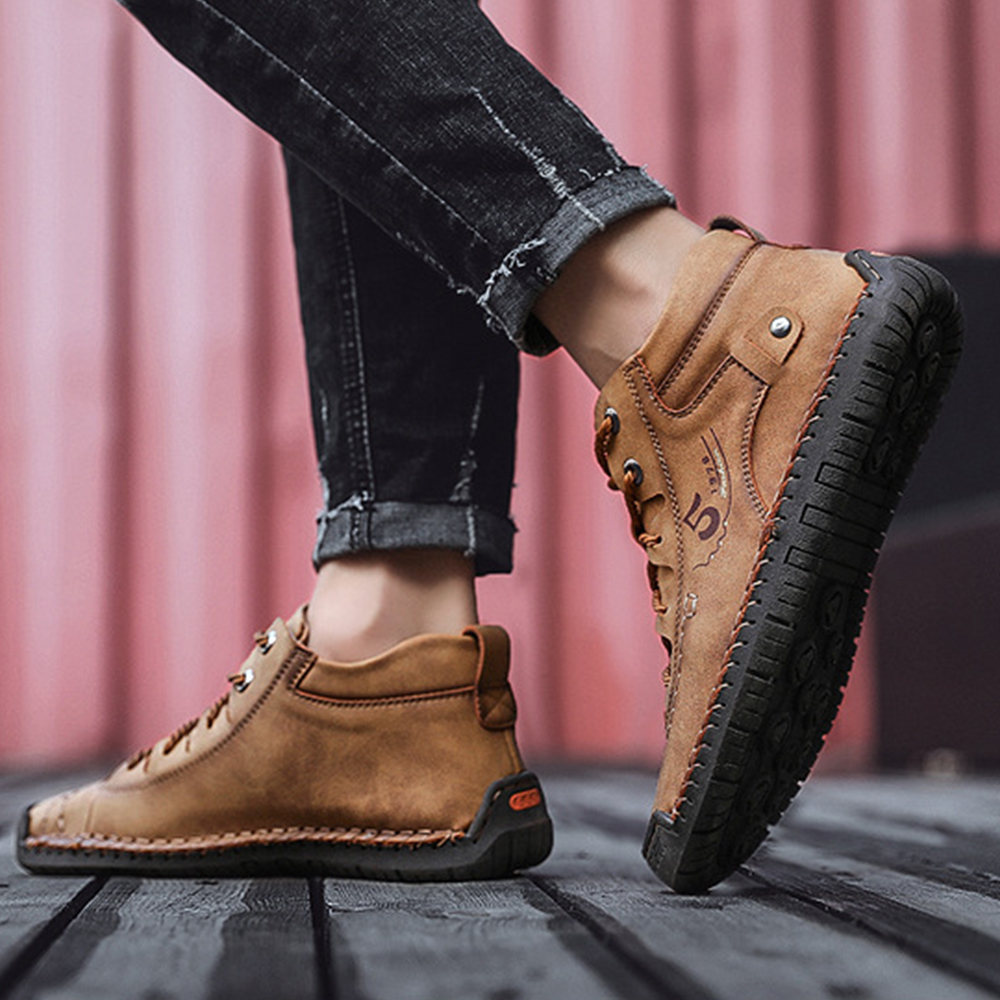 Ahlsentop Handgenähte britische Freizeitstiefel für Herren im Herbst