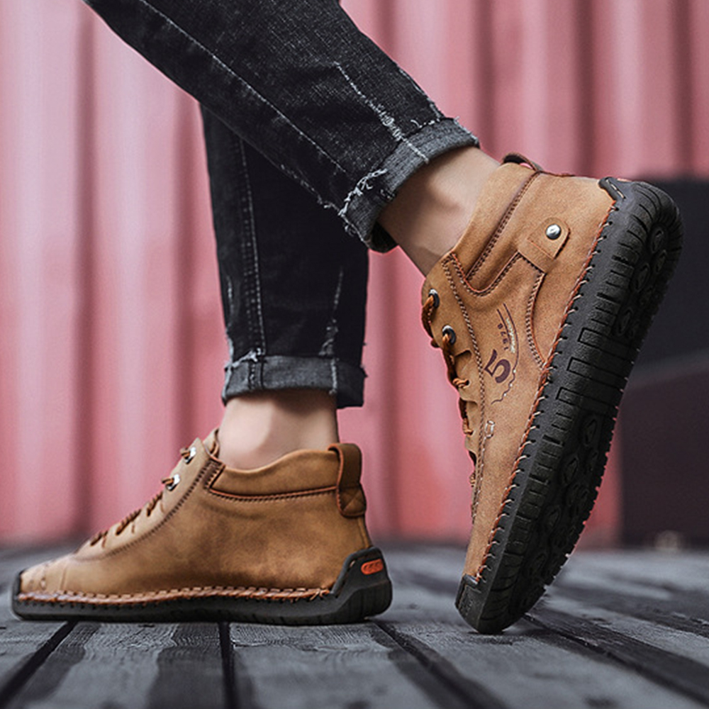 Ahlsentop Handgenähte britische Freizeitstiefel für Herren im Herbst