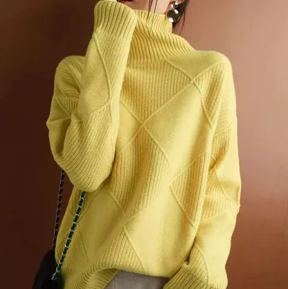 Rollkragenpullover aus Kaschmir für Damen