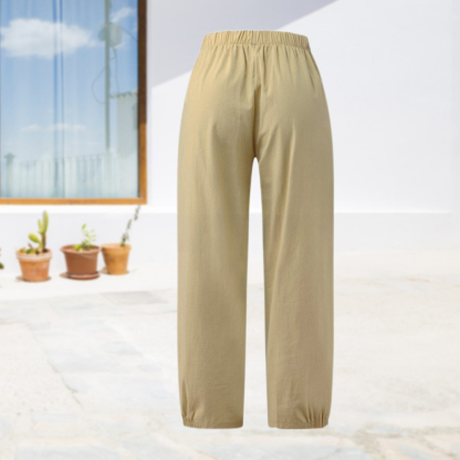 AHLSENTOP Neunte Hose mit hoher Taille und weitem Bein für Damen