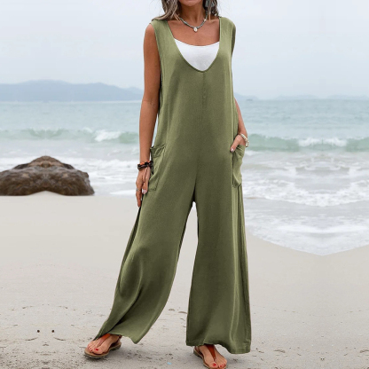 AHLSENTOP™ Ärmelloser, lockerer Sommer-Overall für Damen