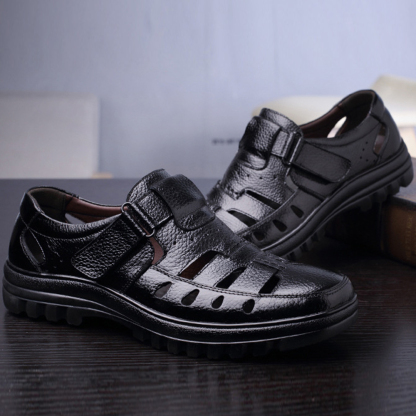 Ahlsentop Herren-Sneaker aus Skelettleder mit Klettverschluss