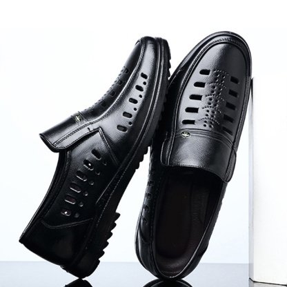 Ahlsentop Sommer-Slip-on-Hohllederschuhe für Herren