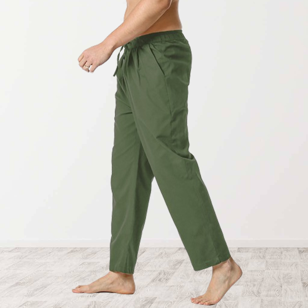 Ahlsentop™ Neue einfarbige, mittelhohe, gerade Nine-Point-Hose für Herren