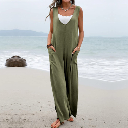 AHLSENTOP™ Ärmelloser, lockerer Sommer-Overall für Damen