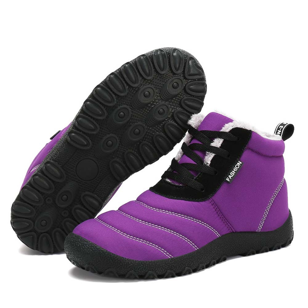 Ahlswetop Schnür-High-Top-wasserdichte Outdoor-Sport-Schneestiefel für Herren und Damen