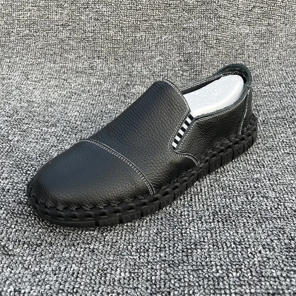 Ahlsentop Handgefertigte Herren-Slipper aus Leder