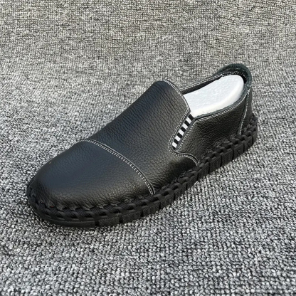Ahlsentop Handgefertigte Herren-Slipper aus Leder