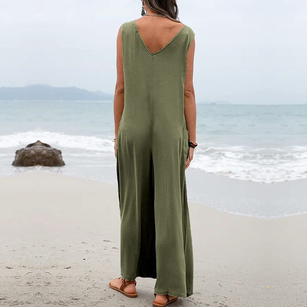 AHLSENTOP™ Ärmelloser, lockerer Sommer-Overall für Damen