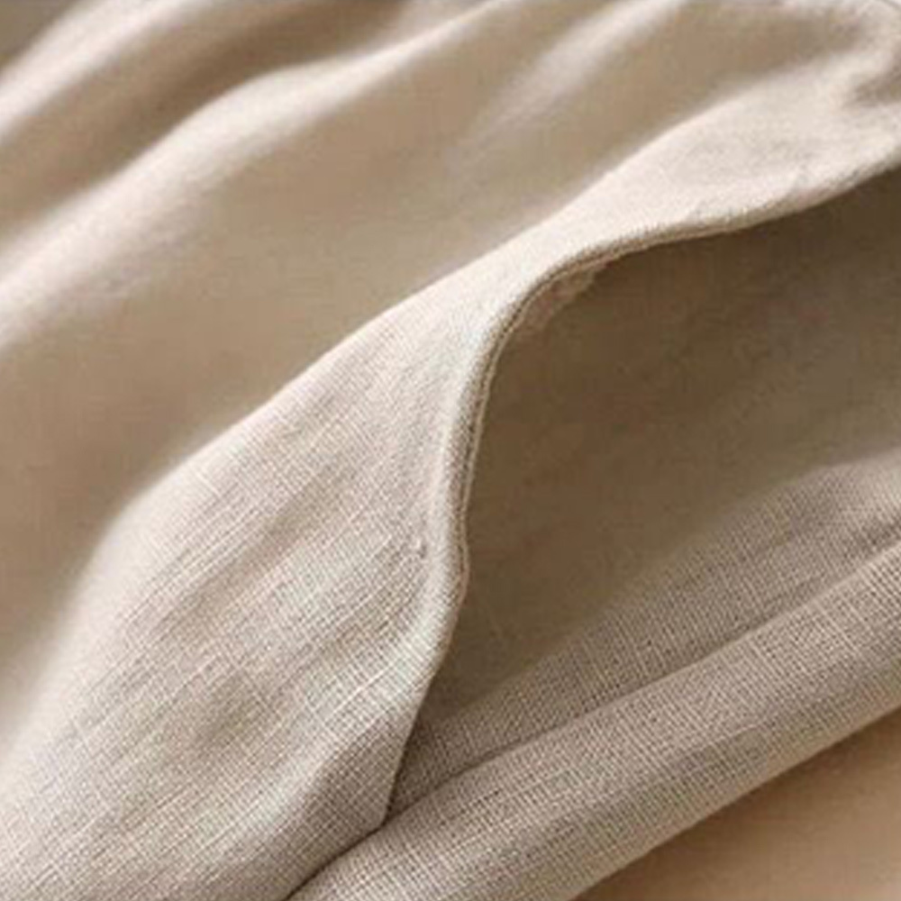 Ahlsentop™ Lässige, lockere Damenhose mit weitem Bein aus atmungsaktiver Baumwolle und Leinen