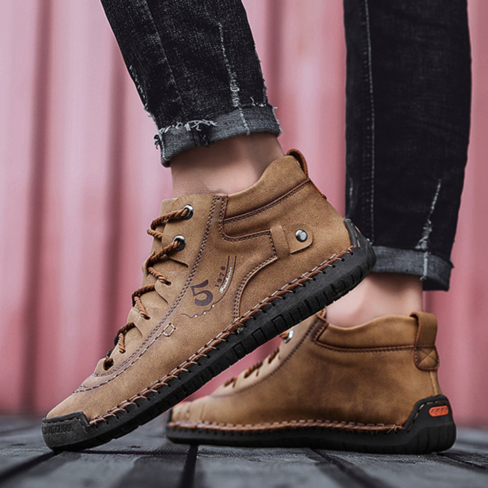 Ahlsentop Handgenähte britische Freizeitstiefel für Herren im Herbst