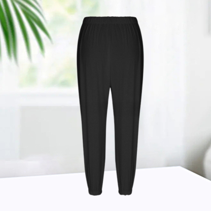 AHLSENTOP™ Geknöpfte Damenhose mit weitem Bein aus Baumwolle und Leinen