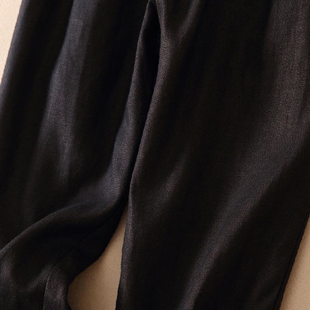 AHLSENTOP Sommerliche Damen-Leinen-lose, lässige, gerade Hose